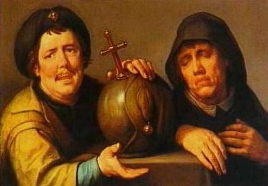 Cornelisz van Haarlem Heraclitus and Democritus oil painting picture